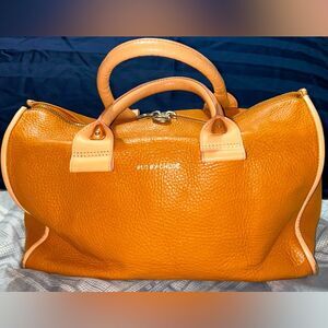 Chloe’ SEE : tan & beige leather handbag w crossbody strap. EUC.